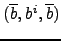 $ (\overline{b},b^i,\overline{b})$